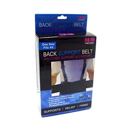 Lumbar Back Support Belt for Men and Women, One Size Fits All, Black
