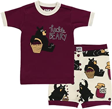 Lazy One Short Sleeve Tee and Short Summer PJ Sets for Girls and Boys | Kids Pajama Sets