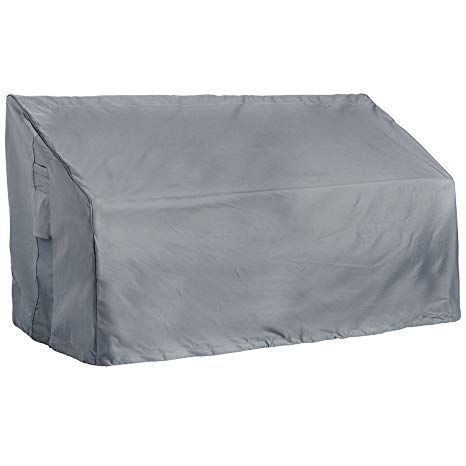 VonHaus Waterproof Garden Loveseat Cover - 'The Storm Collection' Premium Heavy Duty Breathable Fabric Protection for Jack & Jill/Company Bench (L173cm x D91cm x H62-96cm) - Slate Grey