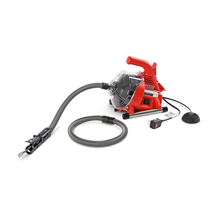 Ridgid 55808 PowerClear Drain Cleaning Machine 120V  Drain Cleaner Cleans Tub, Shower or Sink Blockages from 3/4" to 11 /2" diameter, Red