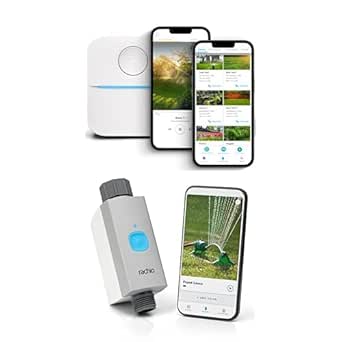 Rachio 3: 8 Zone Smart Sprinkler Controller   Smart Hose Timer Bundle (Automate Water & Sprinkler Schedules for Lawn, Garden, & Yard Care)