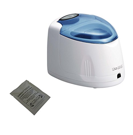 iSonic F3900-CE Ultrasonic Denture/Retainer Cleaner, 220V, 21W, Plastic, Stainless Steel, Electronics, White and Blue