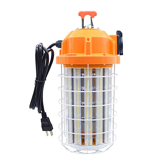 150W LED Temporary Work Light Fixture 20250 Lumen Daylight White 5000K, IP64 Dust & Waterproof, Stainless Steel Protective Cover for High Bay Construction Jobsite Workshop (150)