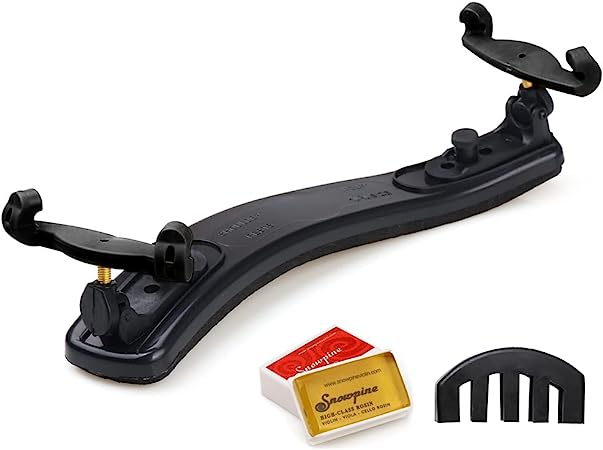 NANYI 4/4 Violin Shoulder Rest Collapsible Adjustable 3/4 Size Violin niversal Type Violin Parts soft Safety Easy to use, High strength sponge (Black) mute and rosin.