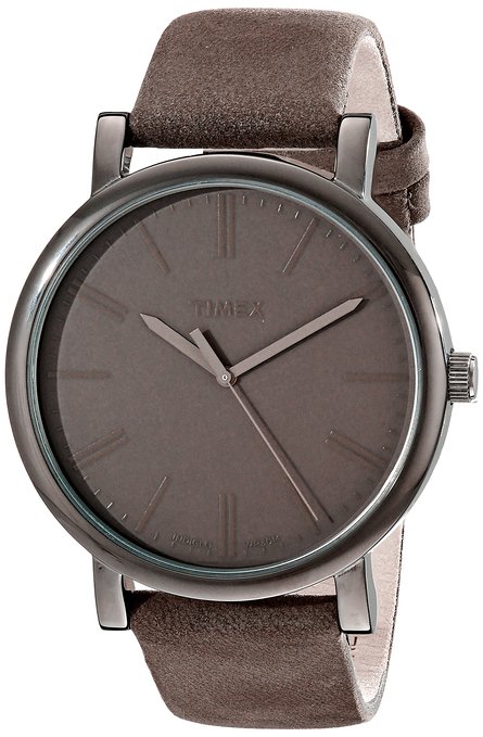 Timex Unisex T2N795AB Originals Gunmetal-Tone Watch with Grey Genuine Leather Band