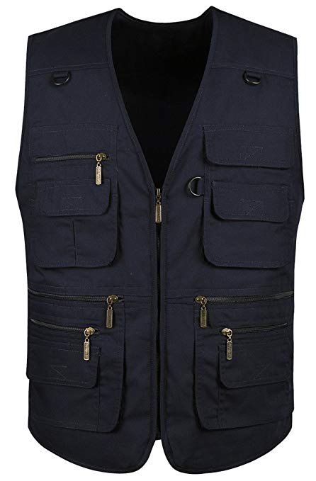 Mrignt Men's Oversize Pockets Travels Sports Vest(Outdoor Coat)…