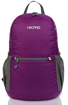 Hikpro 20L Ultra Lightweight Packable backpack  Most Durable Waterproof Hiking Daypack - 6.5Oz Only