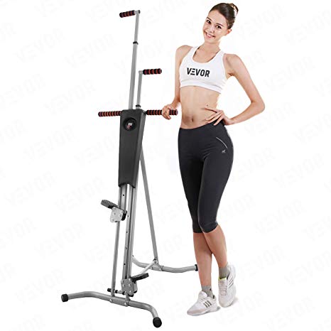 VEVOR Vertical Climber Machine 440LBS Vertical Climber Fitness Exercise Stepper with Monitor Climbing Machine Workout Fitness Gym