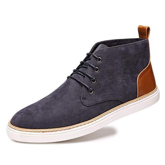 Baronero Men's Suede Ankle Chukka Boots Lace Up Casual Fashion Walking Shoes