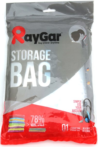 RayGar 6 Bags Pack Vacuum Compressed Storage Saving Bags 100 X 80 cm Clothing, Duvets, Bedding, Pillows, Curtains, Travelling - New