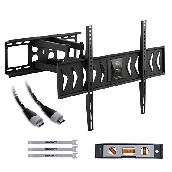 TV Wall Mount Bracket Full Motion Tilt Swivel Articulating Arm for 36-70 Inch LED LCD Flat Screen TVs with HDMI Cable VESA 600 x 400 mm by Stagiant