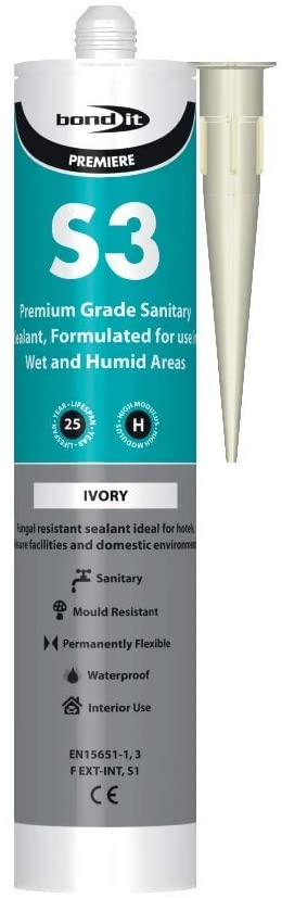 Bond-it S3 Ivory High Performance Sanitary Grade Silicone Sealant