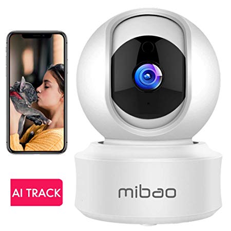 Security IP Camera 1080P Mibao WiFi Camera with HD Night Vision,Remote Surveillance,Motion Detection/Tracking,Video Recording,APP Alarm,Two-Way Audio, Monitor for Baby/Elder/Pet