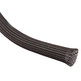 Techflex CCP1.00BK25 Flexo Clean Cut 1-Inch Braided Cable Sleeve, Black - 25 Feet
