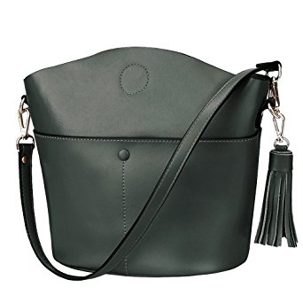 S-ZONE Women's Small Cowhide Genuine Leather Purse Handbag Tassel Crossbody Shoulder Bag Upgraded Version