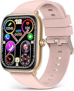 Smart Watch for Women with Bluetooth Call,Activity Fitness Tracker 2.06" HD Full Touch Screen with Heart Rate/Blood Oxygen/Sleep Monitor,IP68 Waterproof,Smartwatch for iOS Android