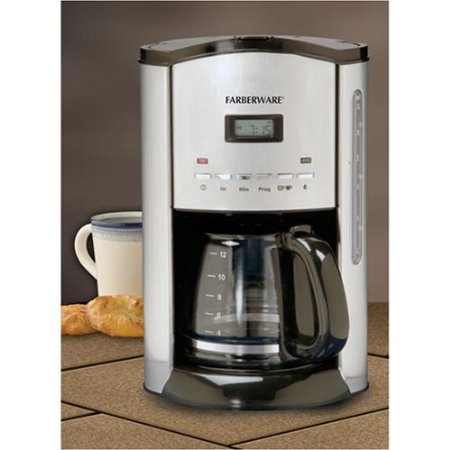 Farberware FCM12SS 12-Cup Coffeemaker, Stainless/Black