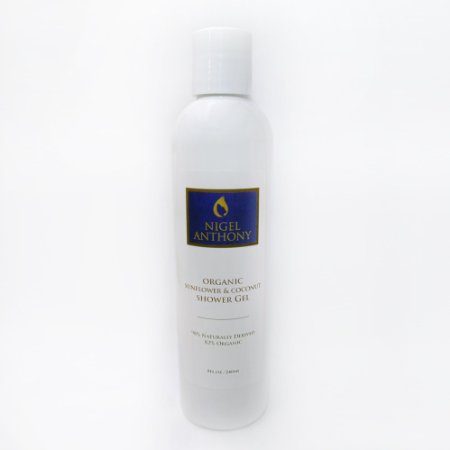 Nigel Anthony Organic Sunflower and Coconut Shower Gel - Bath and Shower Gel Body Wash with Natural Skin Care