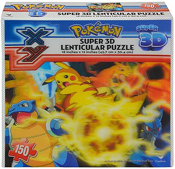 Pokemon super 3D Lenticular Puzzle, 150 pieces