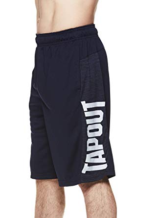 TapouT Men's Performance Heather Workout Gym & Running Shorts w Pockets - 12 inch Inseam