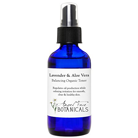 Balance Lavender and Aloe Vera Clarifying Organic Facial Toner with Wild Blueberry - Clarifying, Balancing, and Oil-Controlling - 2.2 oz Mister