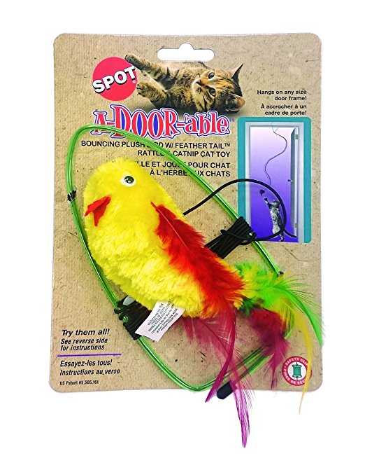 Ethical A-Door-Able Plush Bird Cat Toy with Feathers