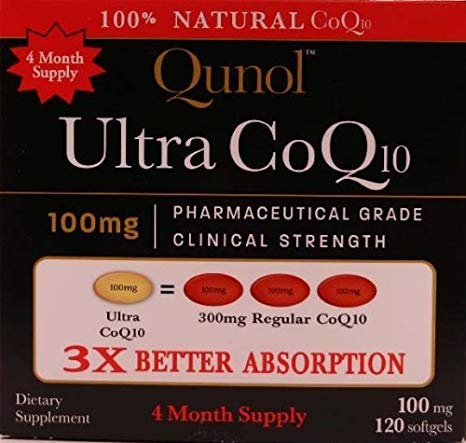 Qunol Ultra CoQ10 - 100% Soluble 100mg - 120 Softgels by Qunol, 2 pack