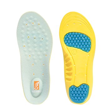 SESSOM&CO Full Length Memory Foam Gel Orthotic Shoe Insoles,Replacement Shoe Insert for Men and Women (L: US men’s (11-13.5), Yellow)