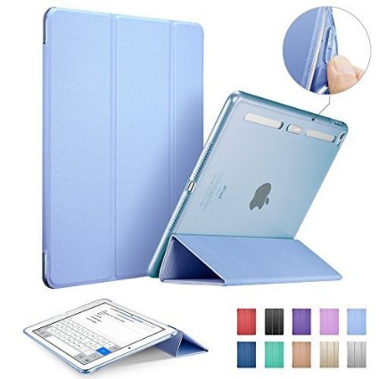 iPad Mini 4 Case iPad Mini 4 Cover ESR Soft TPU Bumper Edge Smart Case Stand Cover with Auto SleepWake for Apple iPad Mini 4 2015 EditionCerulean Blue