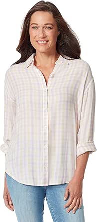 Gloria Vanderbilt Women's Amanda Monogram Button Down Shirt