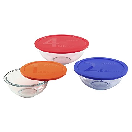 Pyrex Smart Essentials 6-Piece Mixing Bowl Set