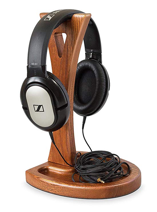 Wooden Headphone Stand - Headset Holder – Wood Headset Hanger - Gaming Headset Stand - Headphone Rack - Mount for All Headphone Display