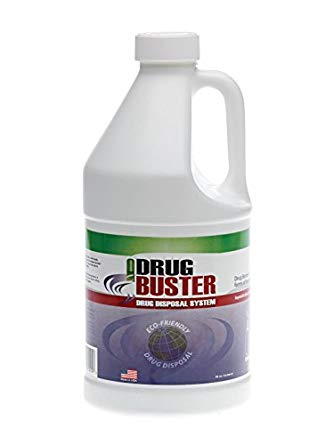 Medline Drug Buster Drug Disposal System, 64 oz bottle, used for pill disposal, destroys prescription medications safely, and safe disposal of medications