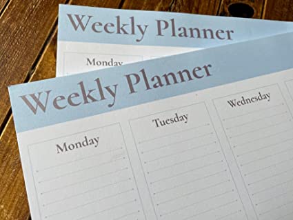 A3 Days of The Week Desk pad and Weekly Planner with Eye-catching Metallic Ink adds a Touch of Prestige to Your Desk or workspace, Task Notes, to Do Lists Complete&nbsp;with&nbsp;50 Tear-Off Sheets