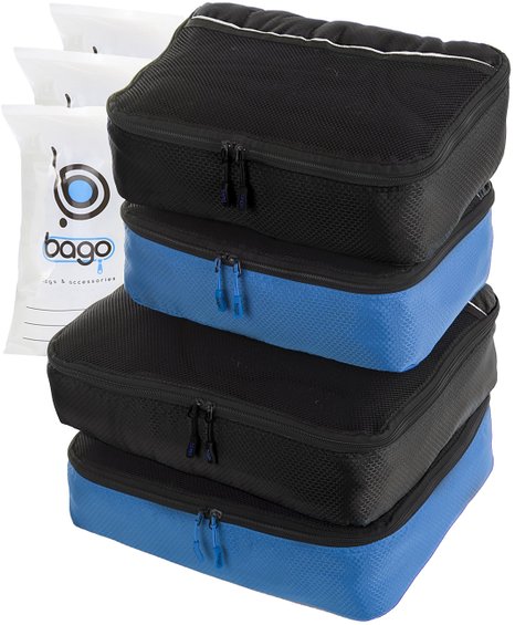 Bago Packing Cubes 4pcs Value Set for Travel - Plus 6pcs Organizer Bags