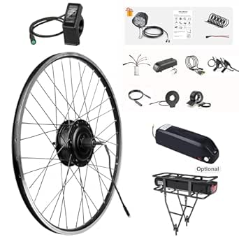 BAFANG 48V 500W Rear Hub Motor : 20" Electric Bike Conversion Kit for 20 Inch Rear Cassette Wheel with DM03 Display & PAS, Ebike Kit for MTB Road Commuter Bicycle (NO Battery)