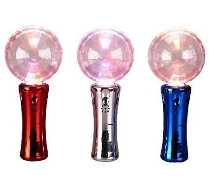 Mindscope Set of 3 LED Light Up Wands Globes (Silver Red & Blue) includes Gift Box with Fireworks Sounds