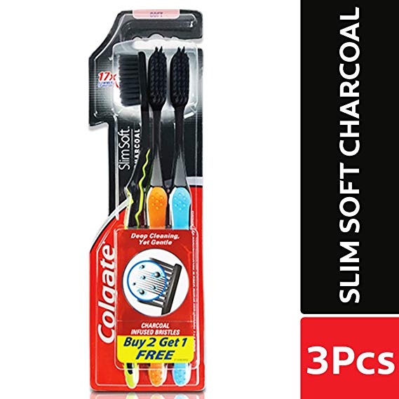 Colgate Slim Soft Charcoal Toothbrush (Buy 2 Get 1 Free)