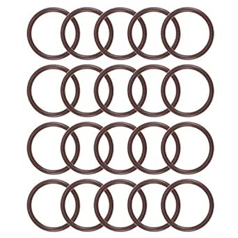 uxcell Fluorine Rubber O-Rings 16mm OD 13mm ID 1.5mm Width, Metric FKM Sealing Gasket, Pack of 20