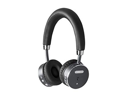 Monoprice BT-510ANC Wireless On Ear Headphone - Black/Silver with (ANC) Active Noise Cancelling, Bluetooth, Extended Playtime