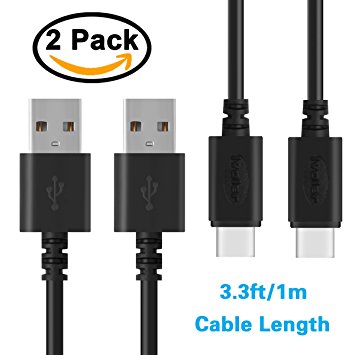 [2 Pack] USB Type C Cable, iVoler USB A to C [3.3ft/1m] 56k ohm Resistor Hi-speed USB 2.0 Data Syncing & Charging Cable for Samsung Galaxy Note 7,LG G5, HTC 10, Nexus 6P/ 5X, Oneplus 2 / 3 and More