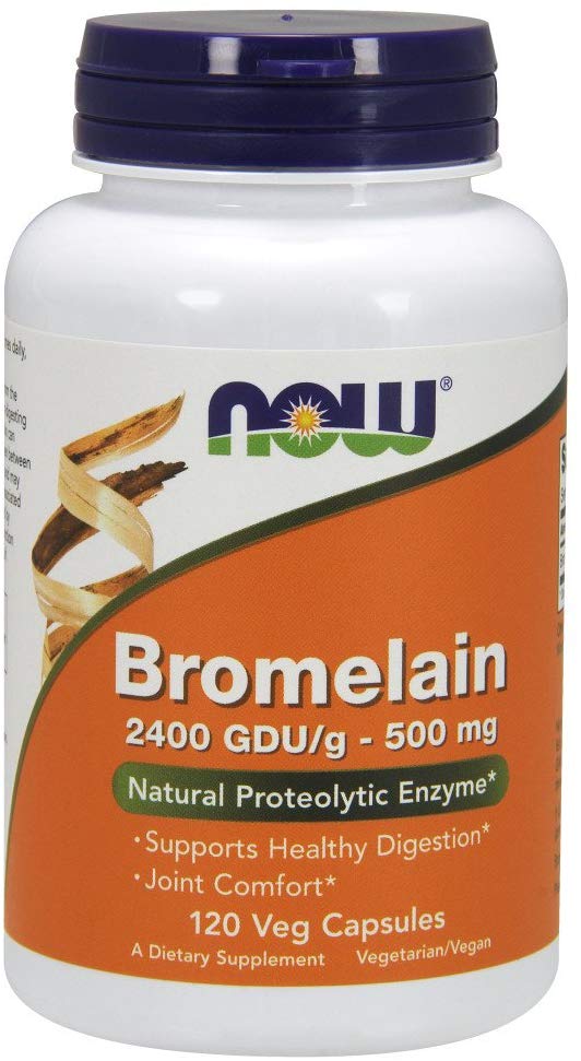 NOW Bromelain 500 mg,120 Veg Capsules