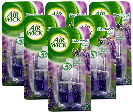 6 X AIRWICK AIR WICK PLUG IN OIL REFILLS - CHOOSE FROM VARIOUS SCENT - LAVENDER