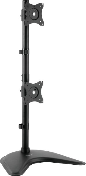 VIVO Dual LCD Monitor Vertical Desk Stand Free-Standing Mount for 2 Screens up to 27" (STAND-V002N)