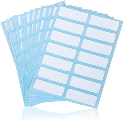 File Folder Labels Name Filing Envelopes Label Stickers, 0.5 x 1.5 in, Small Label Nametags for Jars, Bottles, Food Containers, File Folders (2 Pack)