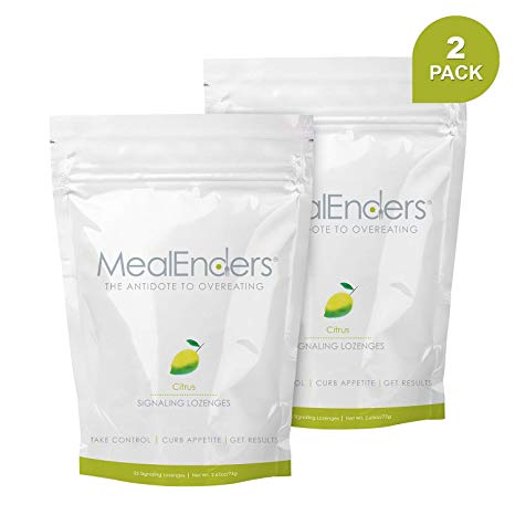 MealEnders Cravings Control Lozenges | Stop Overeating, Curb Cravings and Reduce Snacking | 25-Count Bag (2-Pack) (2X Citrus)