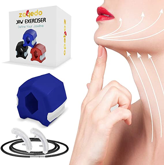 Zayedo Jaw Exerciser and Jawline Exerciser Beginner Easy 40 LBS for Men and Women