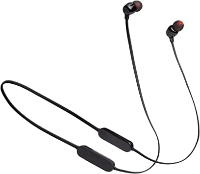 JBL Tune 125 - Bluetooth Wireless in-Ear Headphones with 3-Button Mic/Remote and Flat Cable - Black