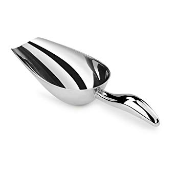 New Star Foodservice 1028515 Stainless Steel Bar Ice Flour Utility Scoop, 12-Ounce