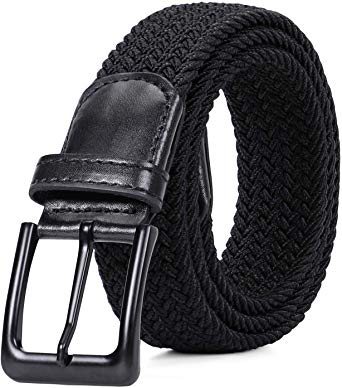 Braided Elastic Belt for Men Women Junior-Woven Canvas Stretch Belts by JASGOOD